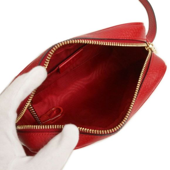 Gucci Sylvie Baia Della Stripe Ophidia Canvas Calfskin Leather Tricolor Red - Picture 3 of 9